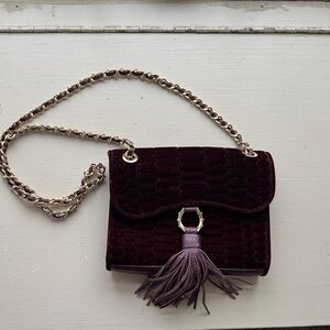 Aimee Kestenberg Burgundy Velvet Mini Bag